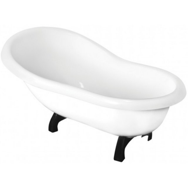BESCO Wanna wolnostojąca OTYLIA BABY 85x47 cm nóżki czarne #WBO