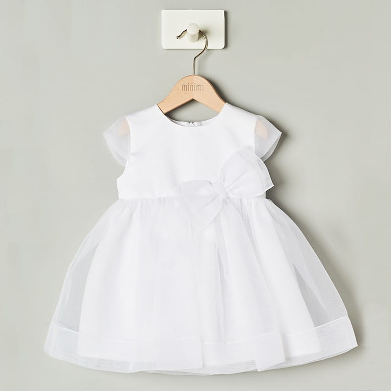 Sukienka dla dziewczynki do chrztu biała Premium