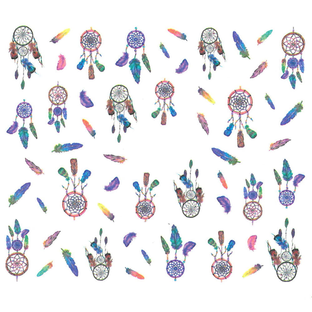 Naklejki wodne do paznokci łapacz snów YZW-A1261