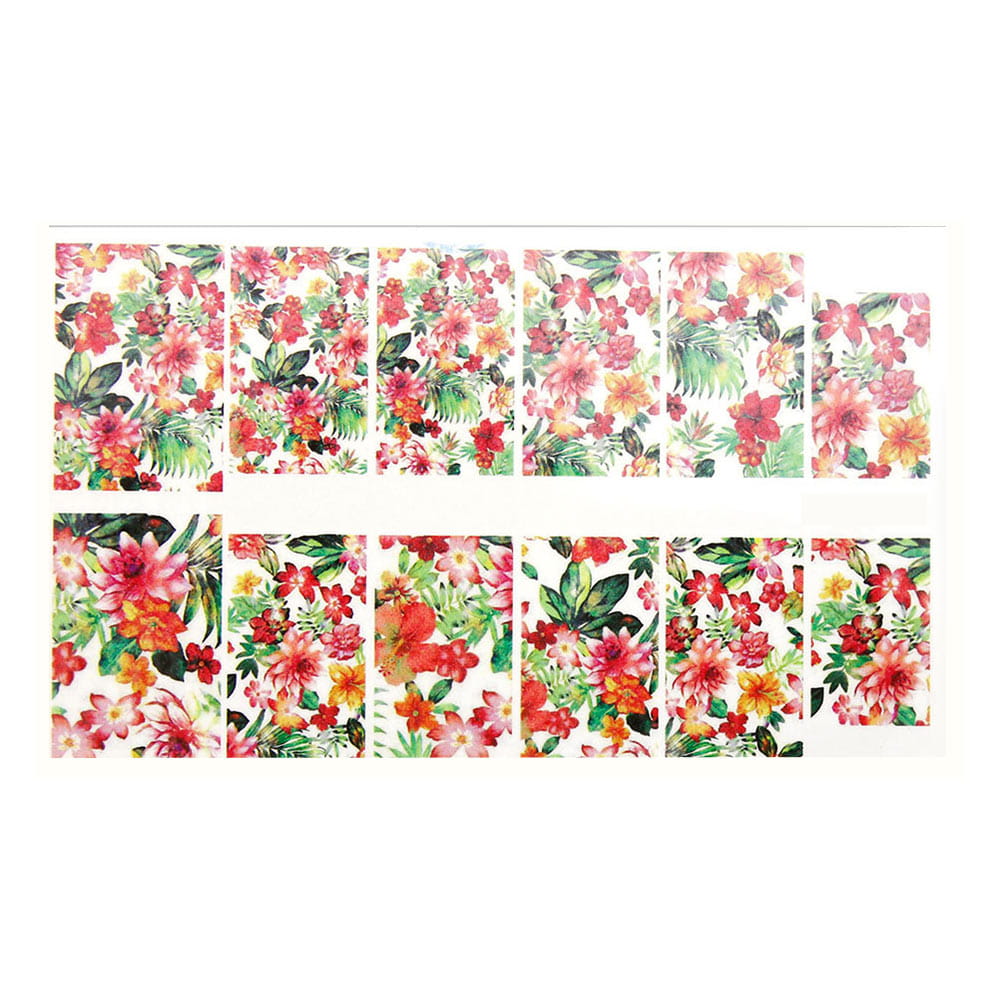 Naklejki wodne do paznokci arkusz 9 x 5,5 cm a Nr 722