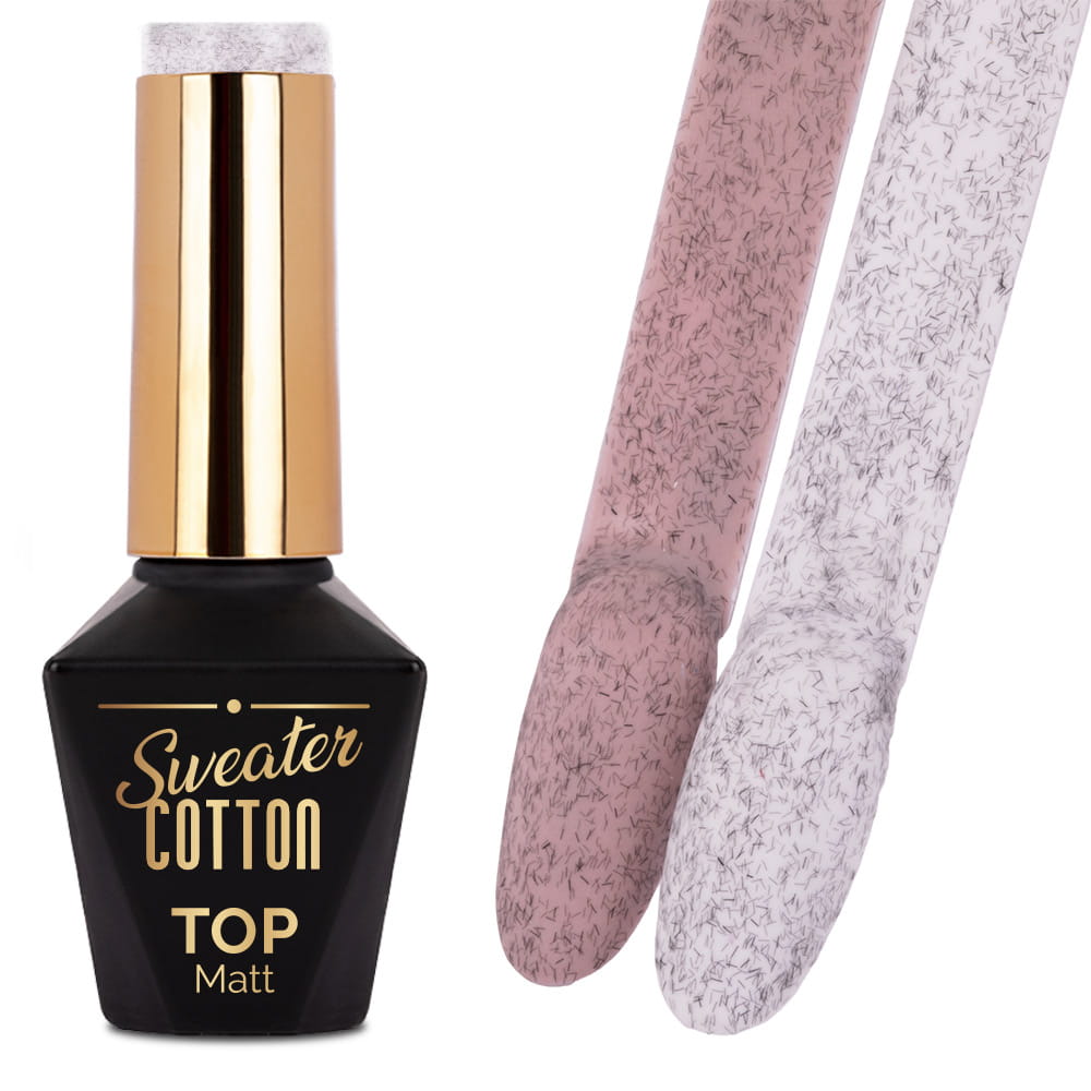 Top matowy no wipe Mollylac Sweater Cotton Top Black 10g Nr 5