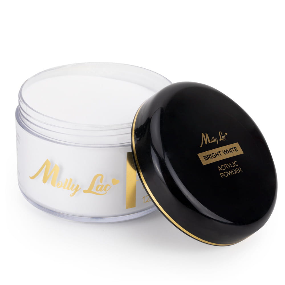 Puder akrylowy do paznokci MollyLac Acrylic Powder Bright White 120 g