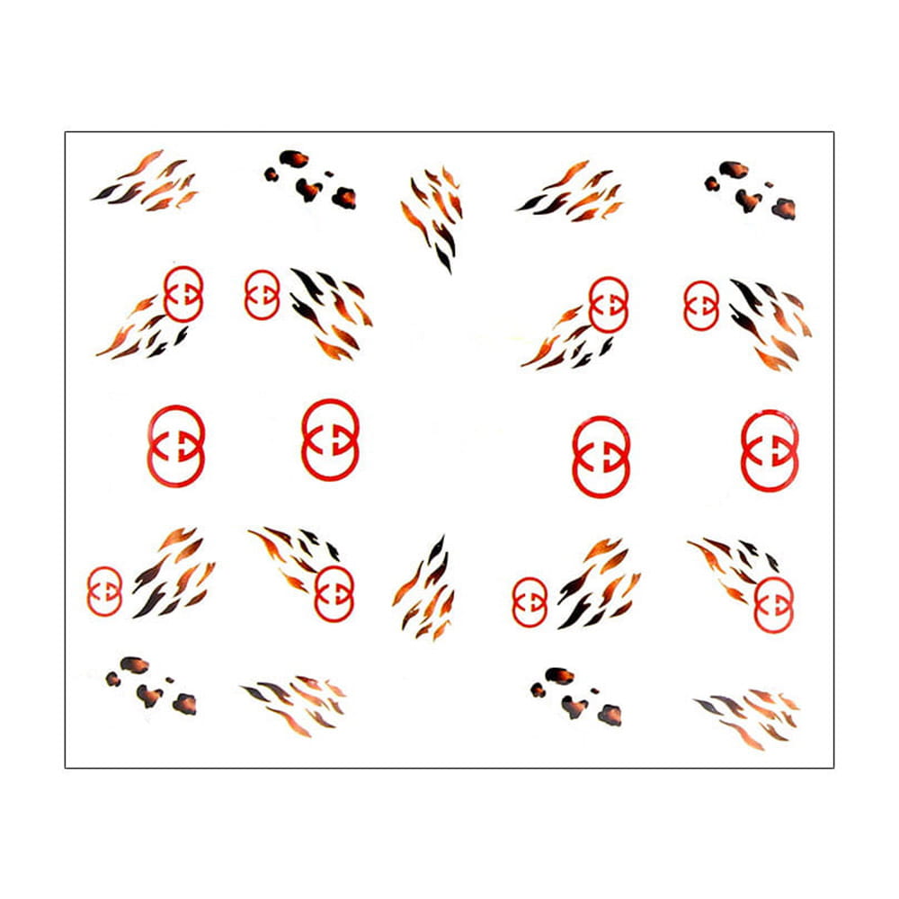 Naklejki wodne do paznokci wzory Nr 196