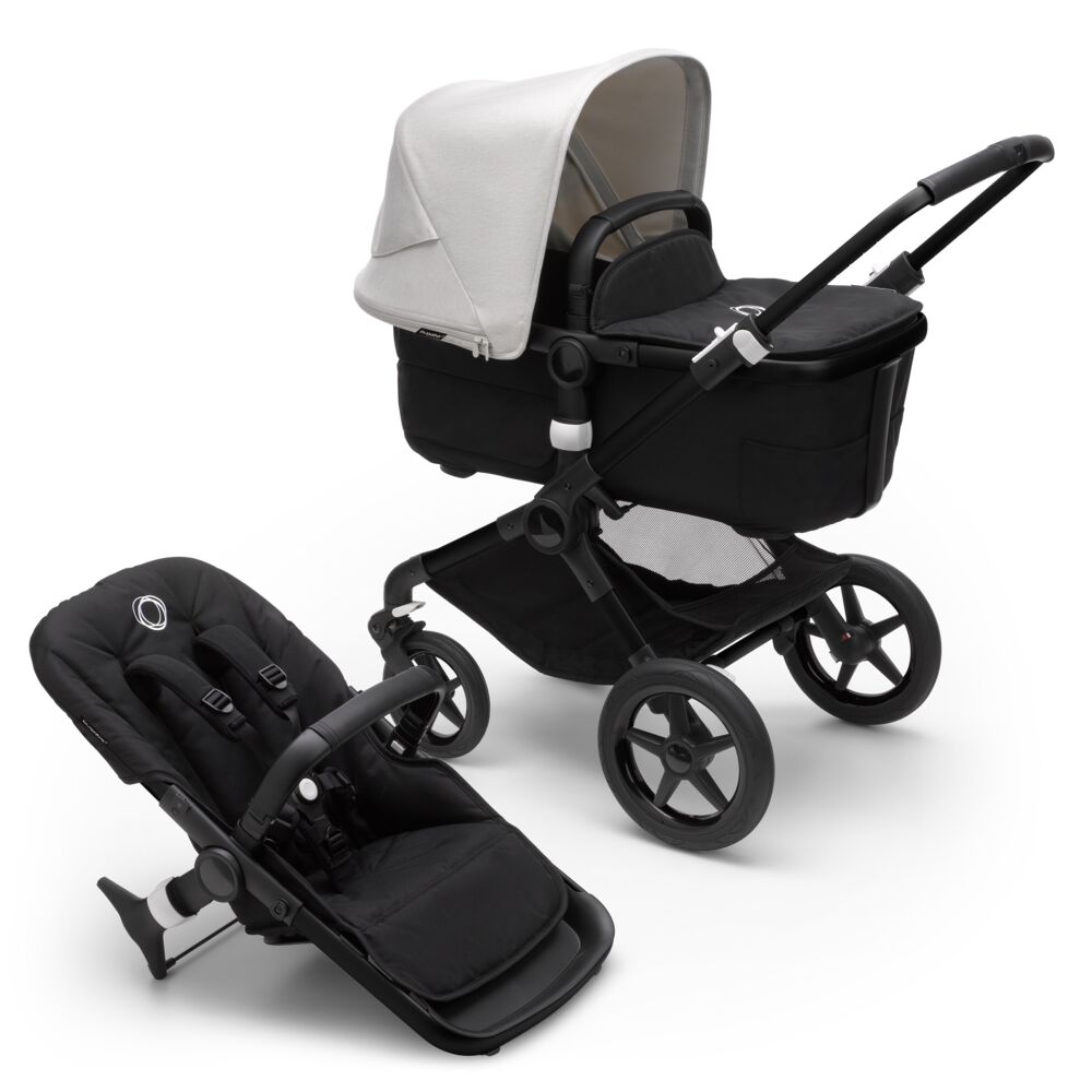 Bugaboo, Fox3 - wózek głęboko-spacerowy-Black-Misty White-Midnight Black