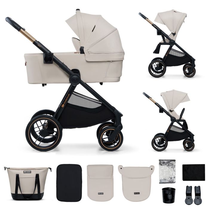 Kinderkraft Nea 2 - wielofunkcyjny wózek dziecięcy 2w1-Soft Beige