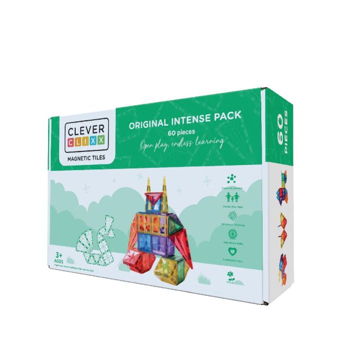 Cleverclixx Klocki magnetyczne Original Intense Pack - 60 el.
