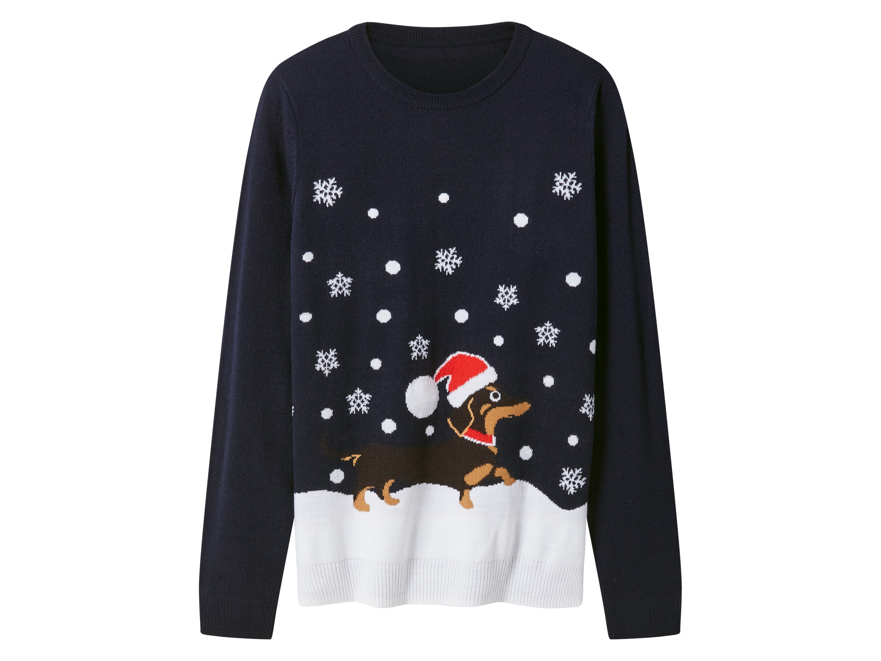 esmara Sweter świąteczny damski premium Granatowy, M40/42