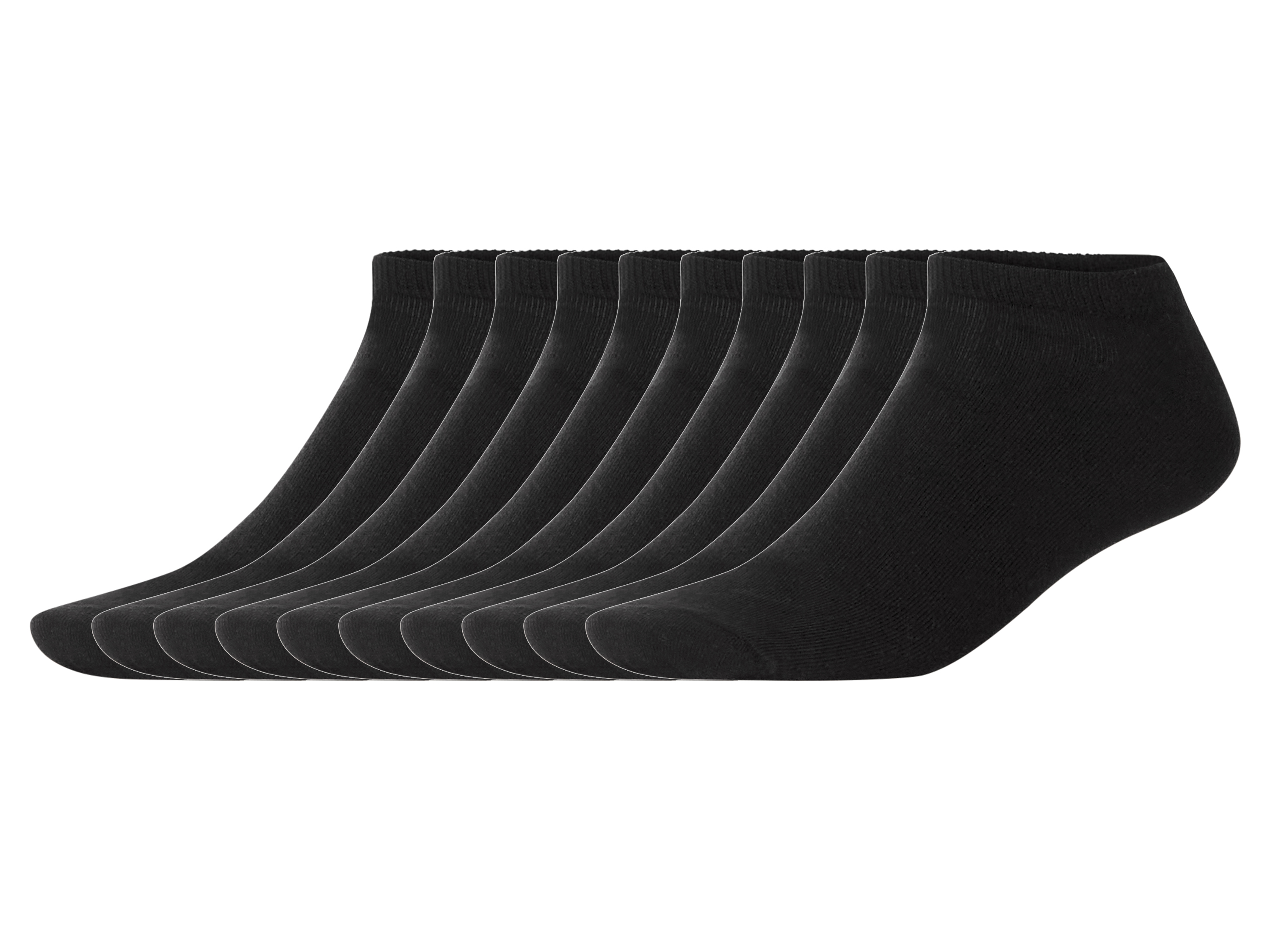 esmara Men Skarpetki stopki męskie z bawełną, 10 par Czarny, 39-42