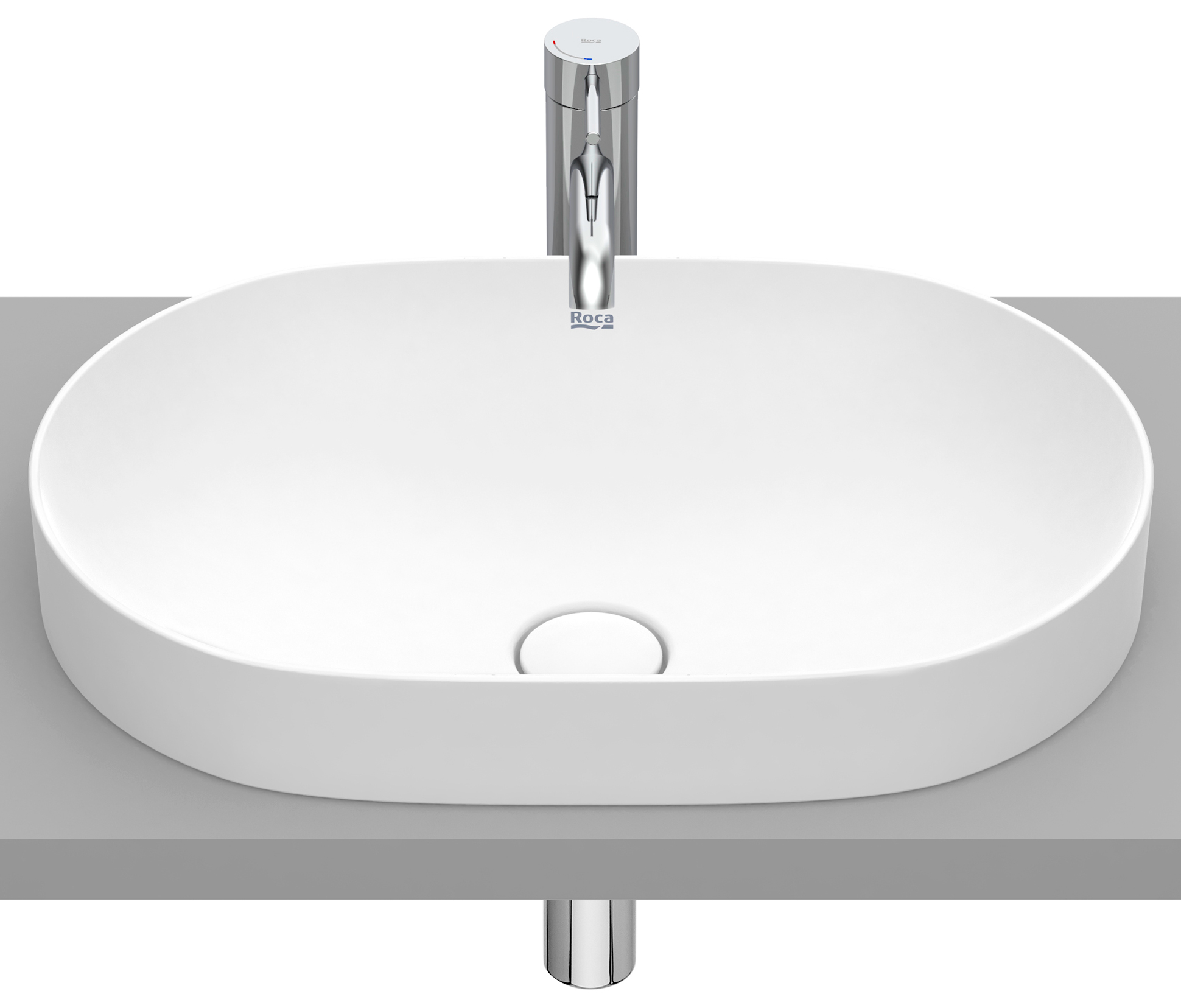 Darmowa Dostawa - Umywalka 55x37 cm owalna wpuszczana biała Roca Inspira A327527620
