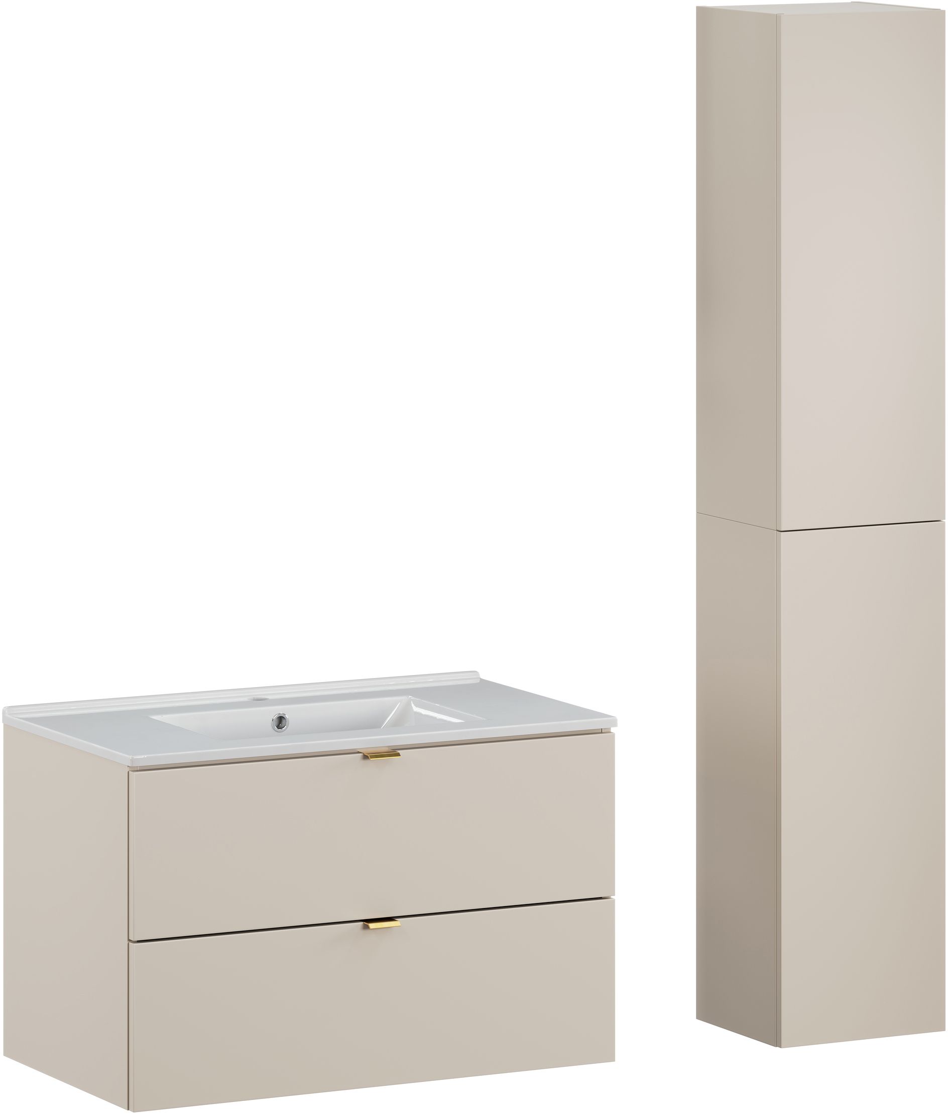 Darmowa Dostawa - Zestaw mebli łazienkowych 110x46x80 cm podumywalkowa wisząca beżowa Comad Dalia Cashmere SETDC80CMUMLAVAWHHC