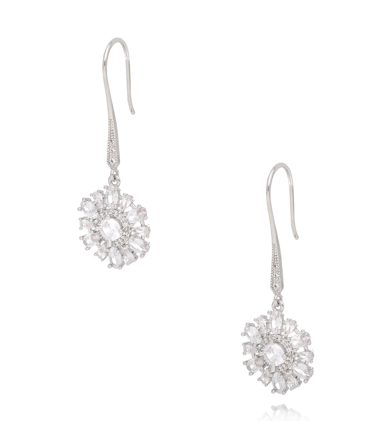 Kolczyki srebrne z kryształkami okrągłe Chance KSS1498