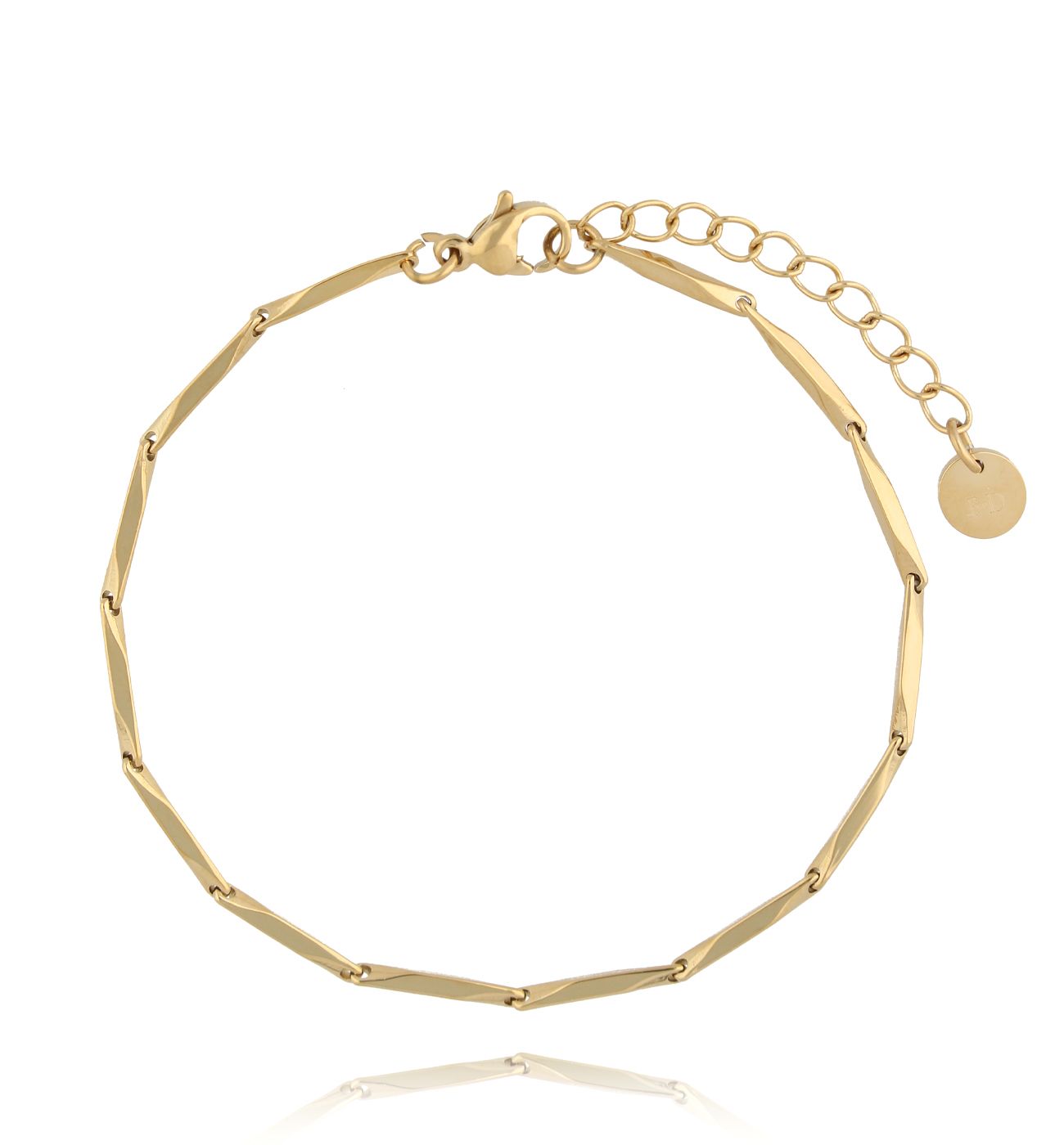 Bransoletka z łańcuszkiem złotym Eternal Steel BSA0627