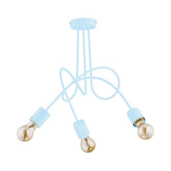 Lampa sufitowa wisząca Alfa Tango 4838 niebieska dziecięca 3xE27 x 15W 1 szt.