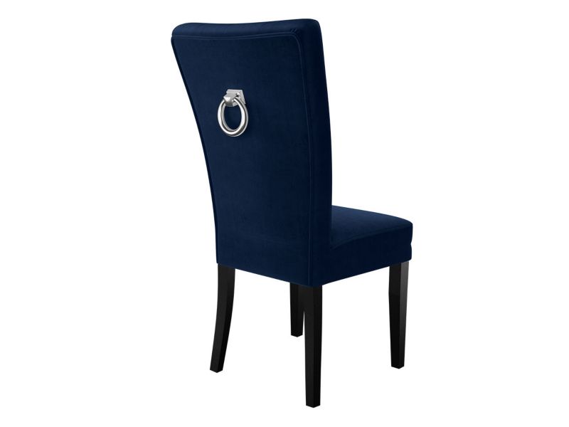 Krzesło MIRJAN 24 S67 czarny + granatowy + kołatka chrom 1 szt.