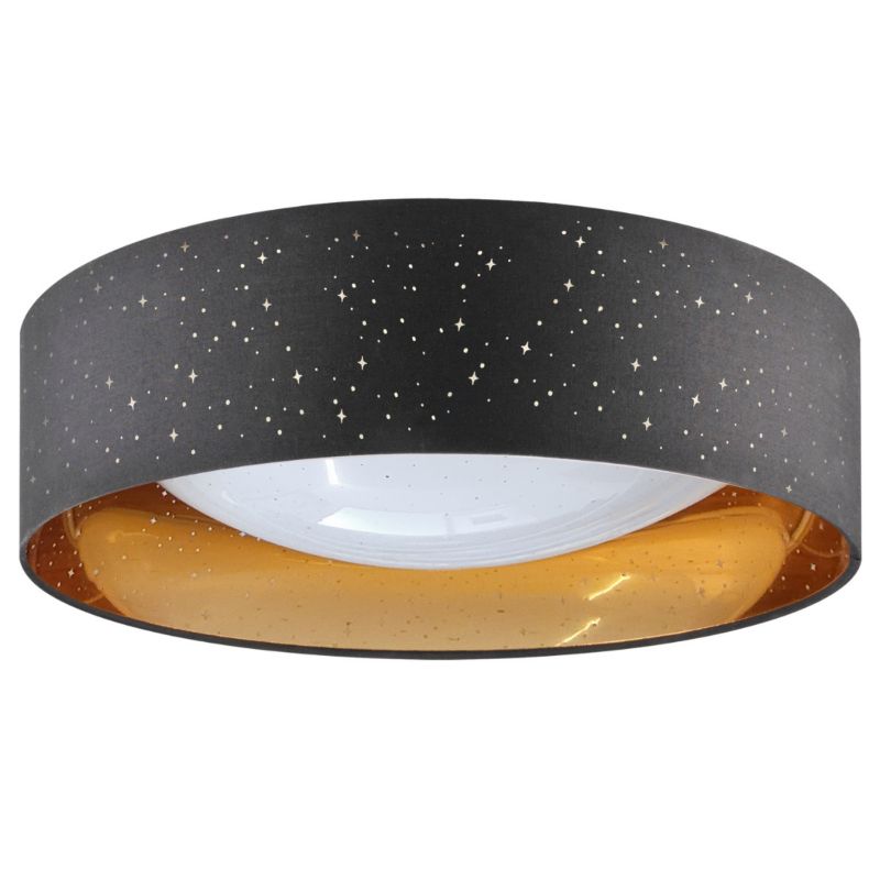 Lampa sufitowa Polux Tuluza czarno-złota-biała okrągła 40 cm wbudowany LED 24W 1 szt.