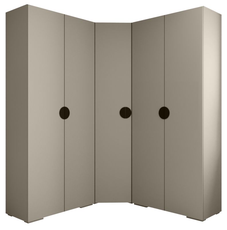 Garderoba wysoka do przedpokoju Abiks INOVA 4 Z5 kaszmir+czarny 1 szt.