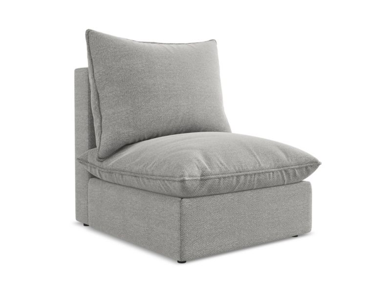 Moduł LaMiaSofa RAVENNA z tkaniny bouclé 75x90 cm jasny szary 1 szt.