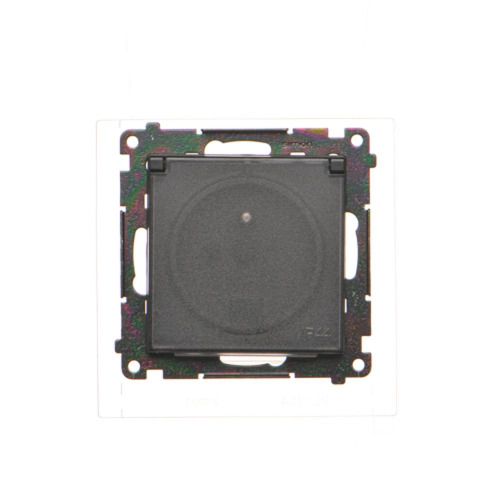 Gniazdo pojedyncze Simon S55 IP44 z uziemieniem czarne 1 szt.