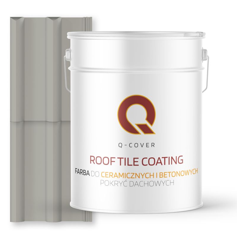 Farba do Dachów Ceramicznych i Betonowych Pokryć Dachowych Q-Cover Szary agatowy RAL7038 Satyna 10L