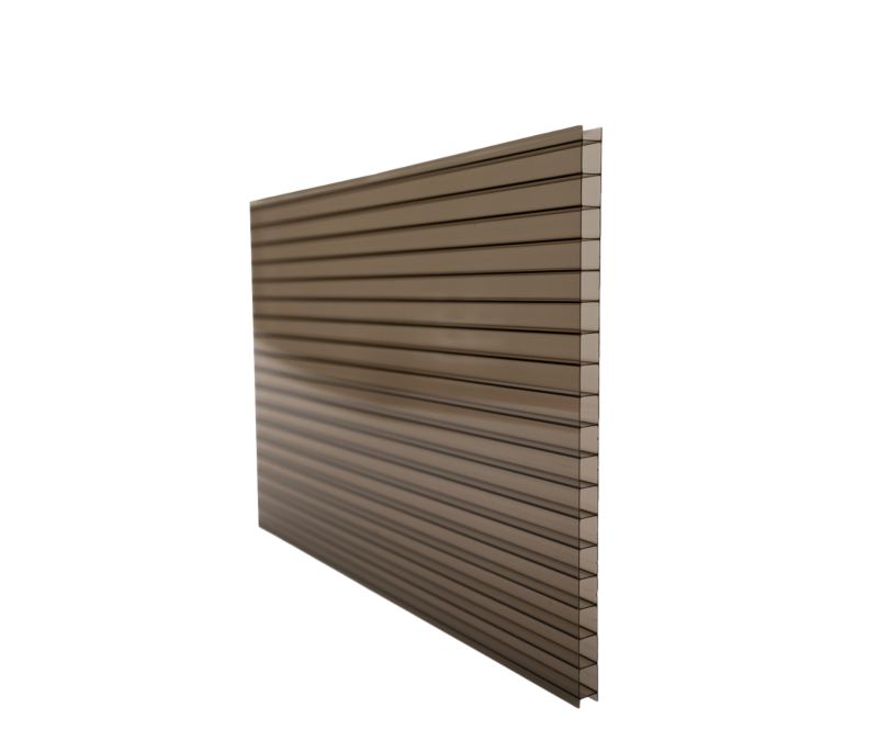 Poliwęglan komorowy TECH-PLAST 10mm dymiony brąz 1,05 x 3,50m 1-kom 1 szt.