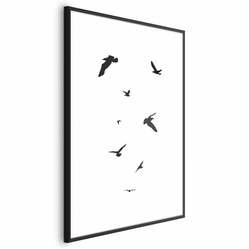 Plakat Artgeist Wieczorny lot 40x60 cm z ramą czarną z marginesem 1 szt