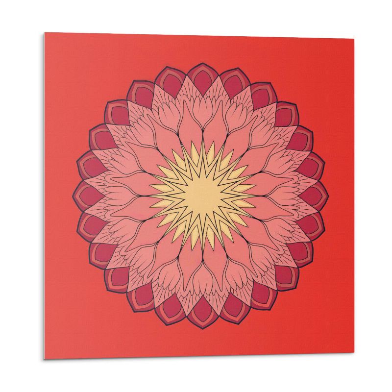 Kafelki samoprzylepne Wallfluent 30x30 cm Mandala z kwiatowym motywem 9 szt.