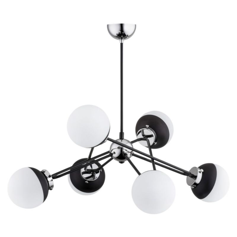 Lampa wisząca Alfa SAGITO biało-czarna 6xE14x40W wym:55x60x62cm IP20 -1 szt.