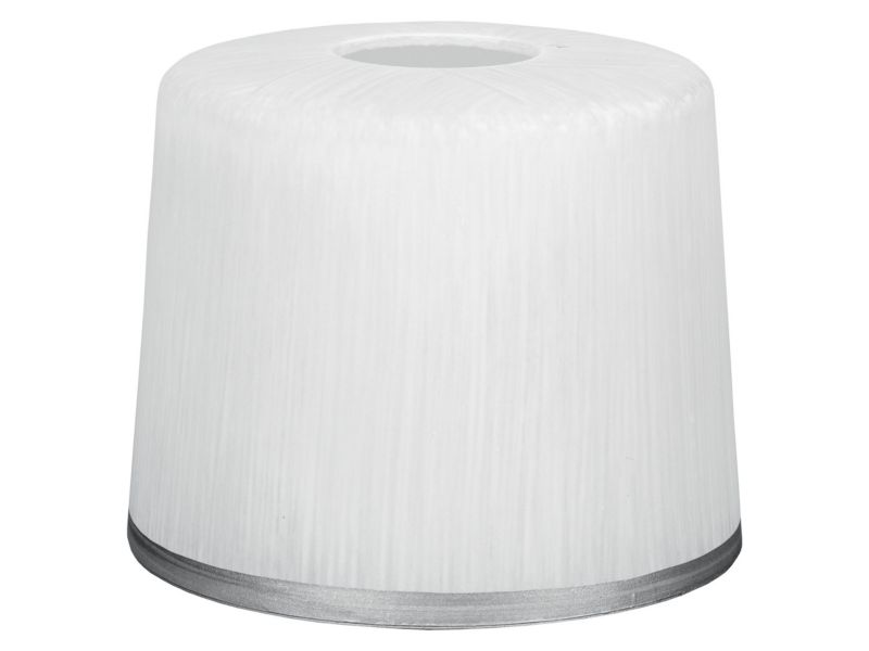 Klosz do lampy owalny E27 szklany 12x10cm mleczny/srebrny 1szt.