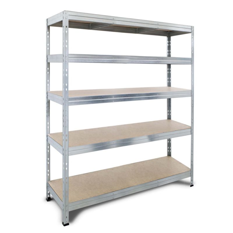 Regał metalowy AR Shelving Rivet z 5 półkami HDF ocynkowany 180x150x60 cm 250 kg 1 szt