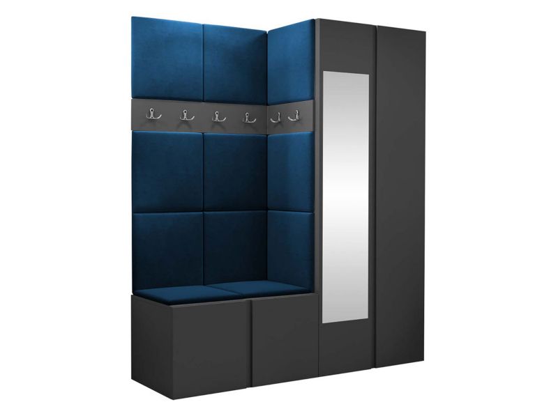 Garderoba MIRJAN 24 Orion XII grafit + granatowy 1 kpl.