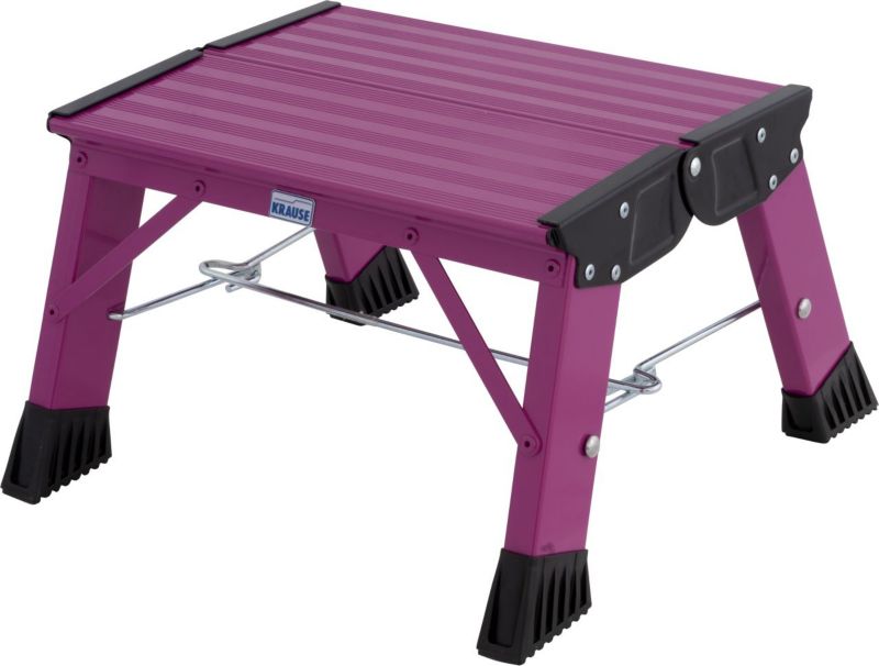 Schodek składany KRAUSE Treppy 1x1, różowy 1 szt.