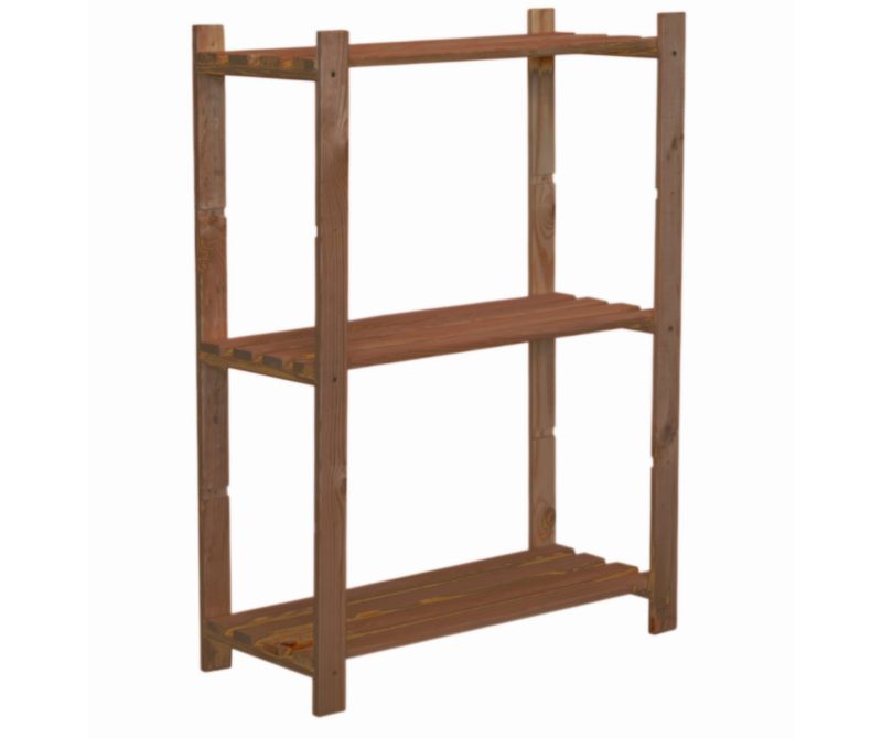 Regał sosnowy MODO24 3 półki szerokość 65 cm brązowy 1 szt.