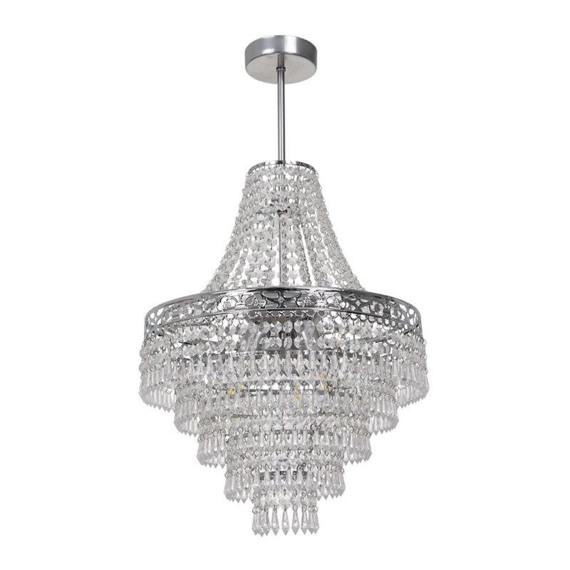 Lampa wisząca Milagro CORAL srebrna 3xE14x40W wym:60x36x36cm IP20 -1 szt.
