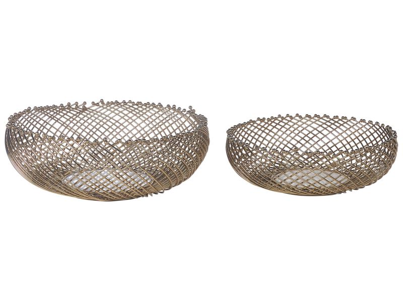 Misa dekoracyjna Baliung Zestaw 2 Na wysoki połysk Złoty 1 par.