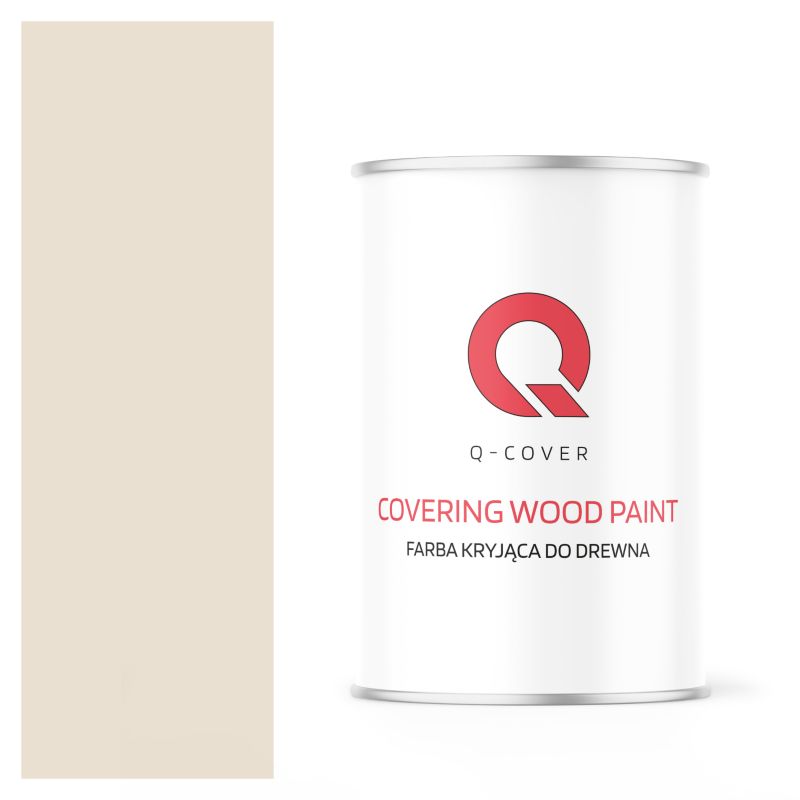 Farba Kryjąca do Drewna Q-Cover Kremowy RAL9001 Mat 1L
