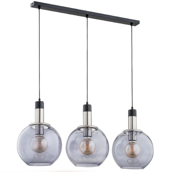 Lampa wisząca Alfa Vanelo czarna-chromowana nowoczesna 3xE27 x 15W 1 szt.