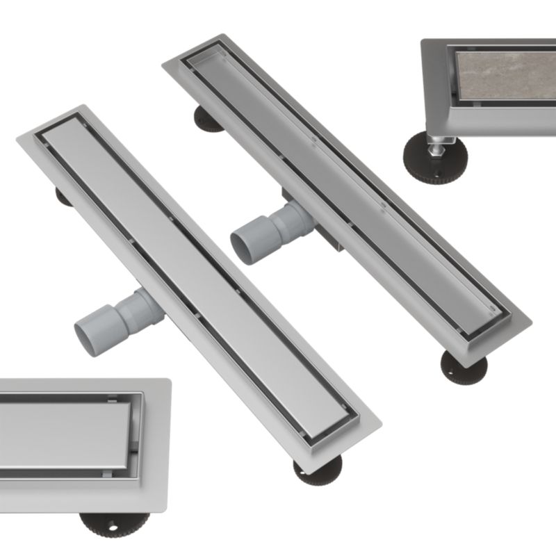 Odpływ Liniowy Pod Płytkę 60cm Granitan Entero Stal 2w1 Prysznic Brodzik Syfon 1szt.