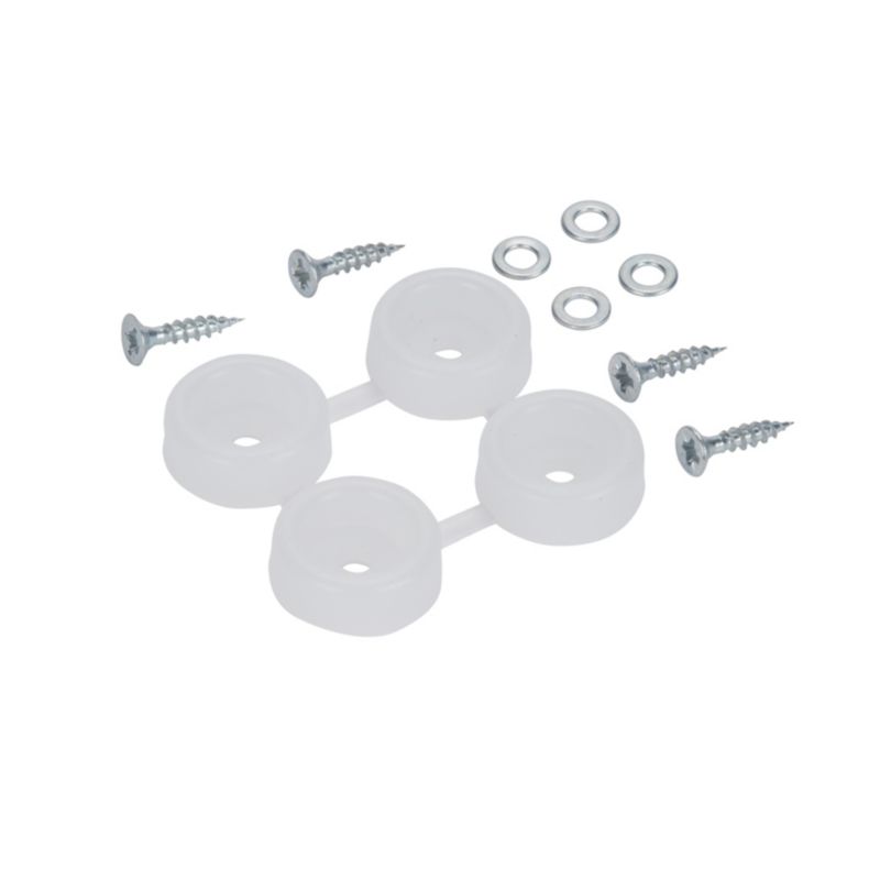 Podkładki wkręcane Diall 22 mm transparentny 4 szt.