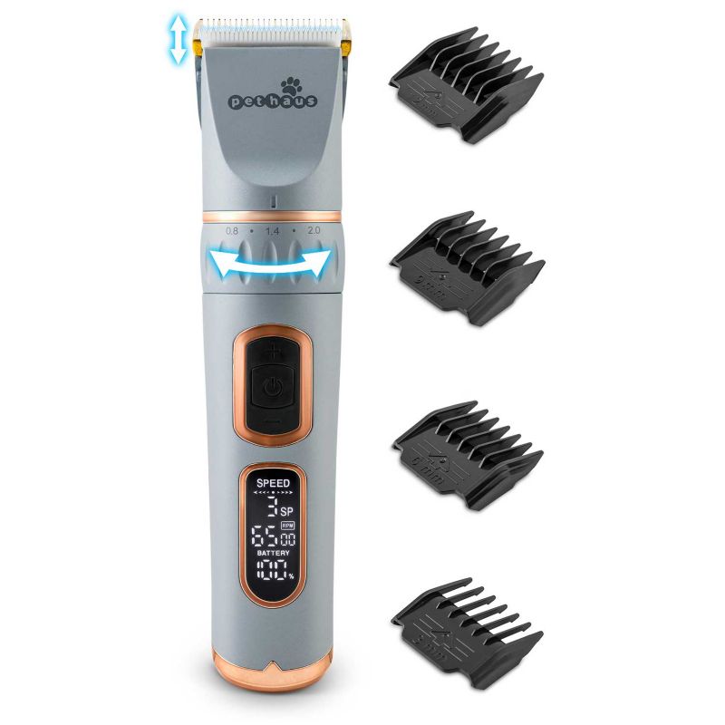 Maszynka do strzyżenia psów Pethaus PH-100 zwierząt profesjonalna zestaw szara 1szt.