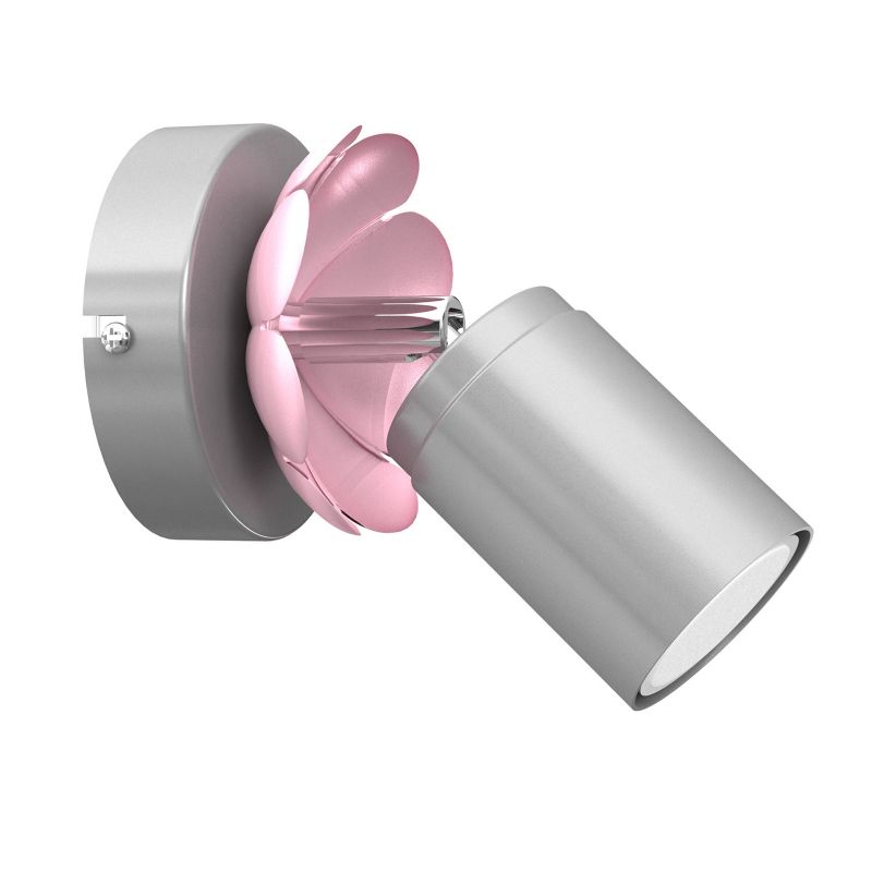 Spot reflektor natynkowy Luminex Flower srebrno-różowy 1xGU10x8W wym:17x8x8cm IP20 -1 szt.