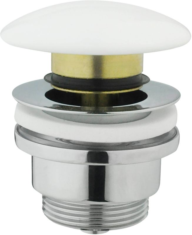 Korek klik-klak Jano niski ceramiczny biały