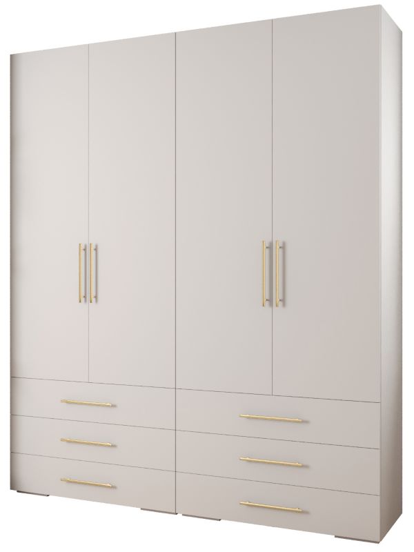 Garderoba wysoka do przedpokoju Abiks INOVA 3 Z16 biały+złoty 1 szt.