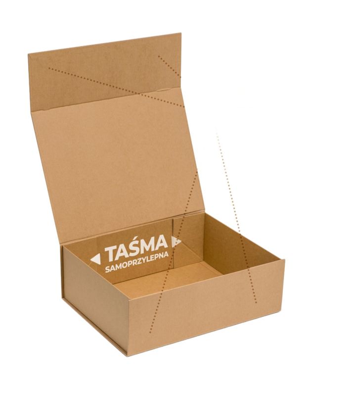 Pudełko Magnatyczne Neopak 420x320x140mm Kraft - Prążek 1 szt.