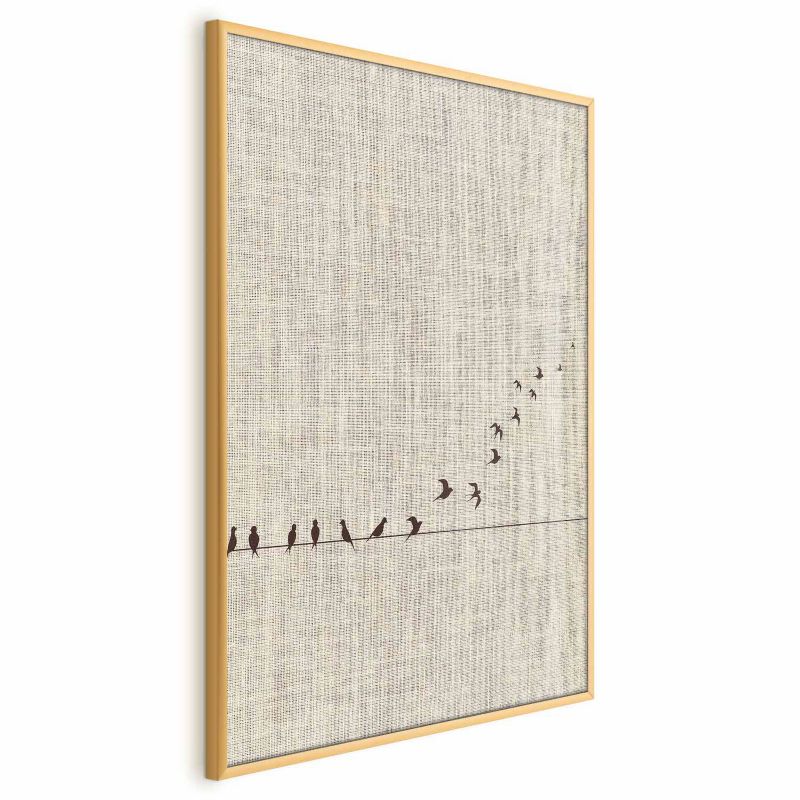 Plakat Artgeist Nauka latania 60x90 cm z ramą złotą 1 szt