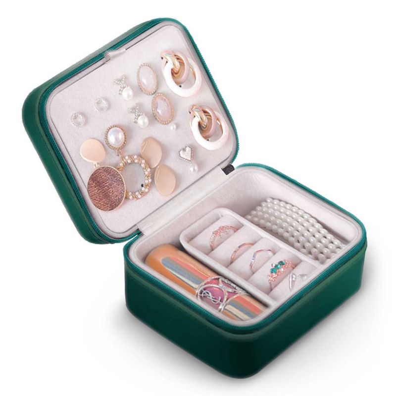 Podróżne pudełko Massido szkatułka na biżuterię MS-702 kuferek zielony 1szt.