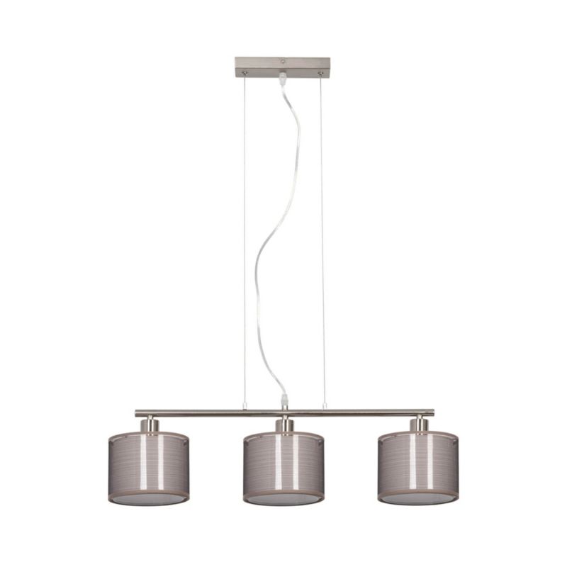 Lampa wisząca LightLogic LL ESEK C-I 3xE14 66179 3x klosz tkanina nikiel plafon 1 szt.
