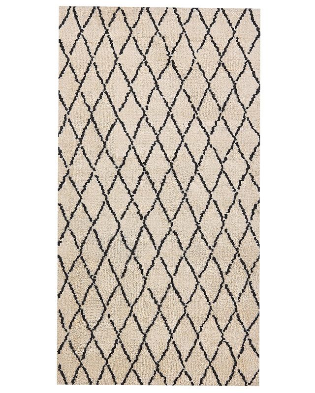 Dywan 80 x 150 cm beżowo-czarny Midyat 1 szt.