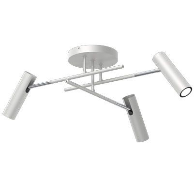 Lampa sufitowa wisząca Luminex Axion 2879 jasnoszaro-chromowana minimalistyczna 3xGU10 x 8W 1 szt.