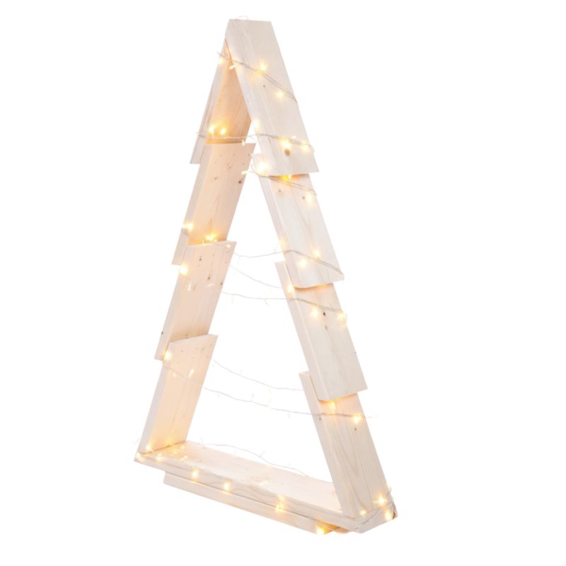 Choinka drewniana stojąca MODO24 75,5 x 48 cm drewno naturalne 1 szt