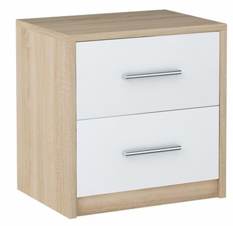 Szafka nocna Matkam stolik bodo 2S komoda biały-sonoma ufc 1 szt.